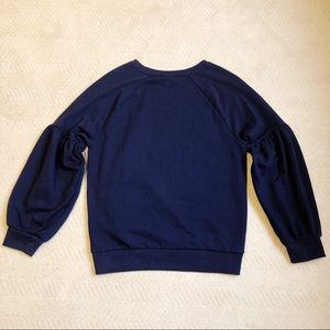 Gap Navy Blue Balloon Sleeve Sweatshirt